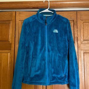 North Face Fuzzy Teal Jacket